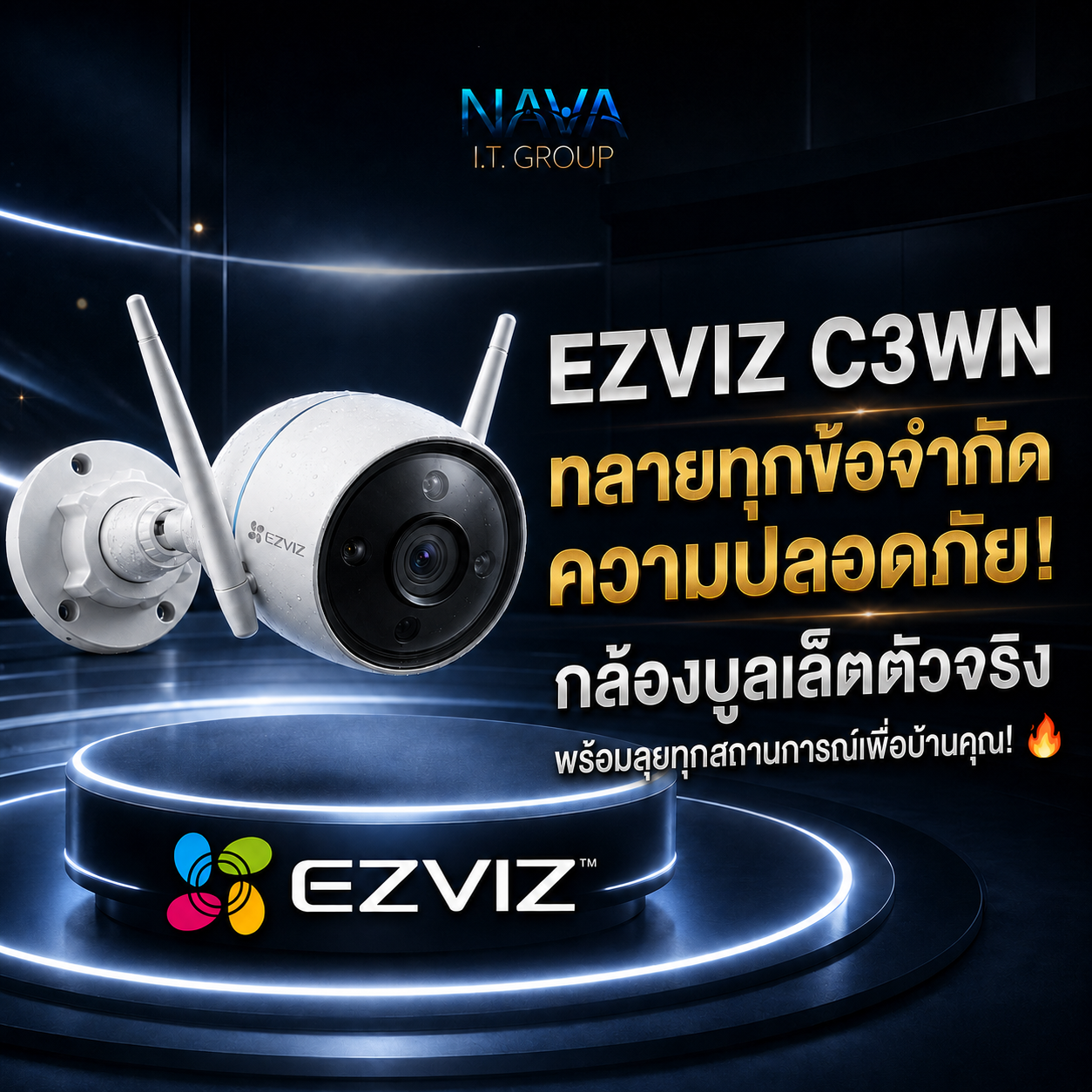 EZVIZ H3 3K กล้องนอกบ้านอัจฉริยะ ภาพชัด พร้อมระบบ AI
