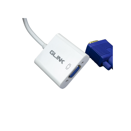 GLINK GL001 (GL-001) ตัวแปลง CONVERTER HDMI TO VGA + AUDIO สีขาว