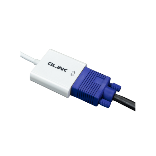 GLINK GL001 (GL-001) ตัวแปลง CONVERTER HDMI TO VGA + AUDIO สีขาว