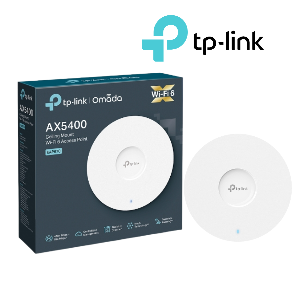 TP-LINK EAP670 AX5400 Ceiling Mount WiFi 6 Access Point ประกันศูนย์ไทย