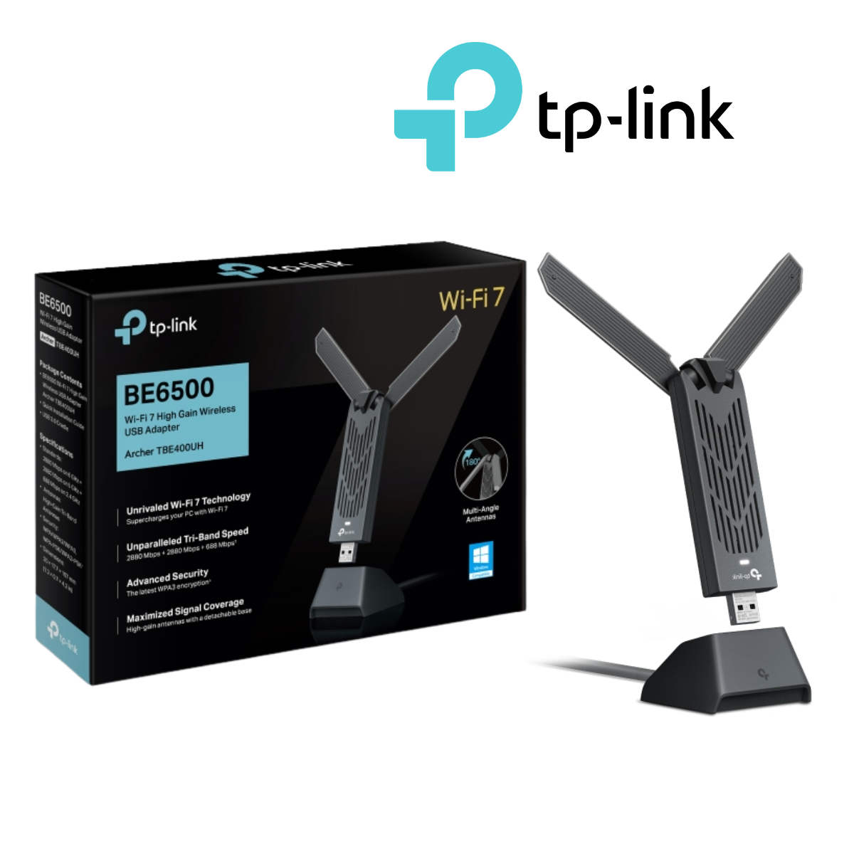 TP-Link Archer TBE400UH Wi-Fi7 BE6500 High Gain Wireless USB Adapter รับประกัน LT