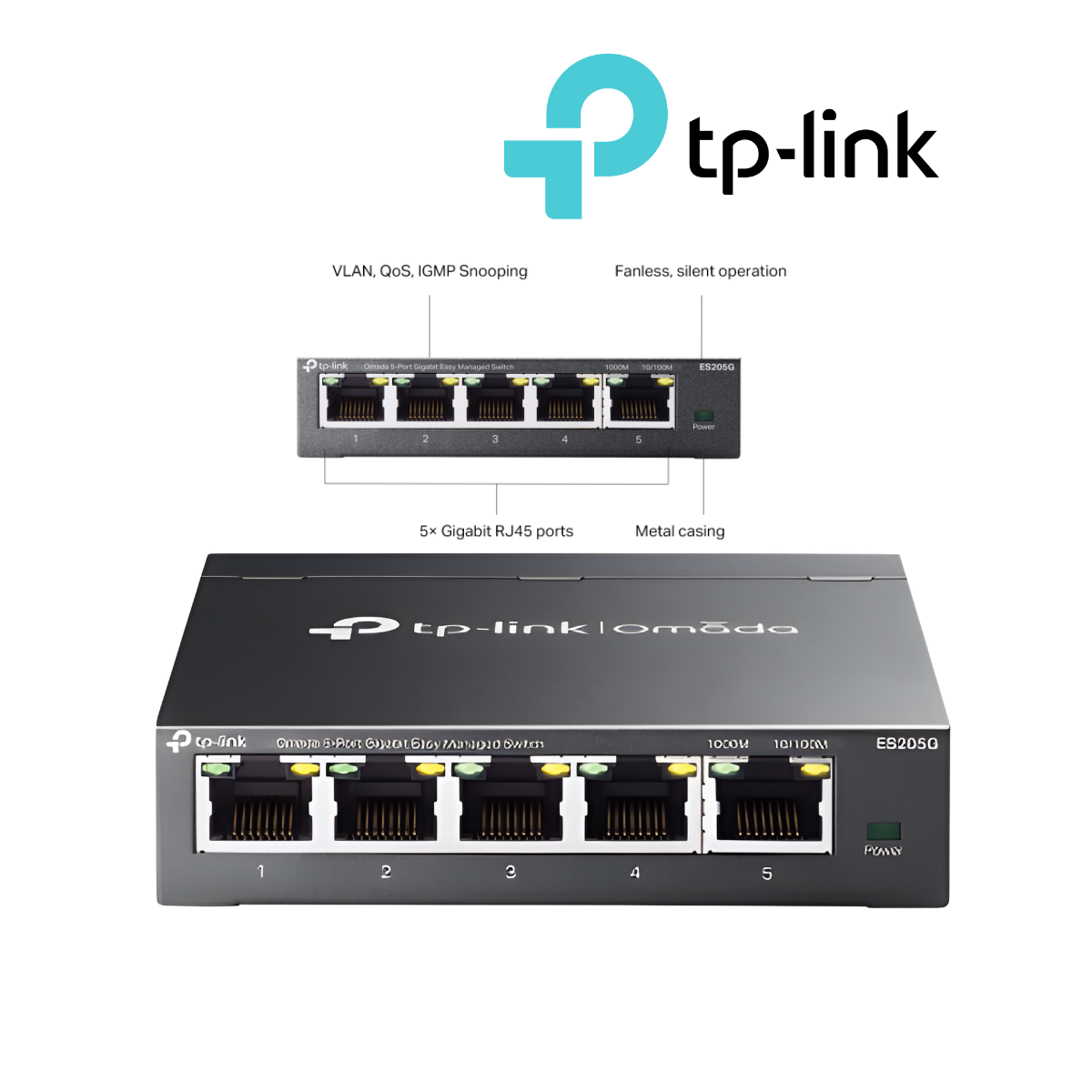 TP-LINK ES205G Omada 5-Port Gigabit Easy Managed Switch รับประกันศูนย์ไทย