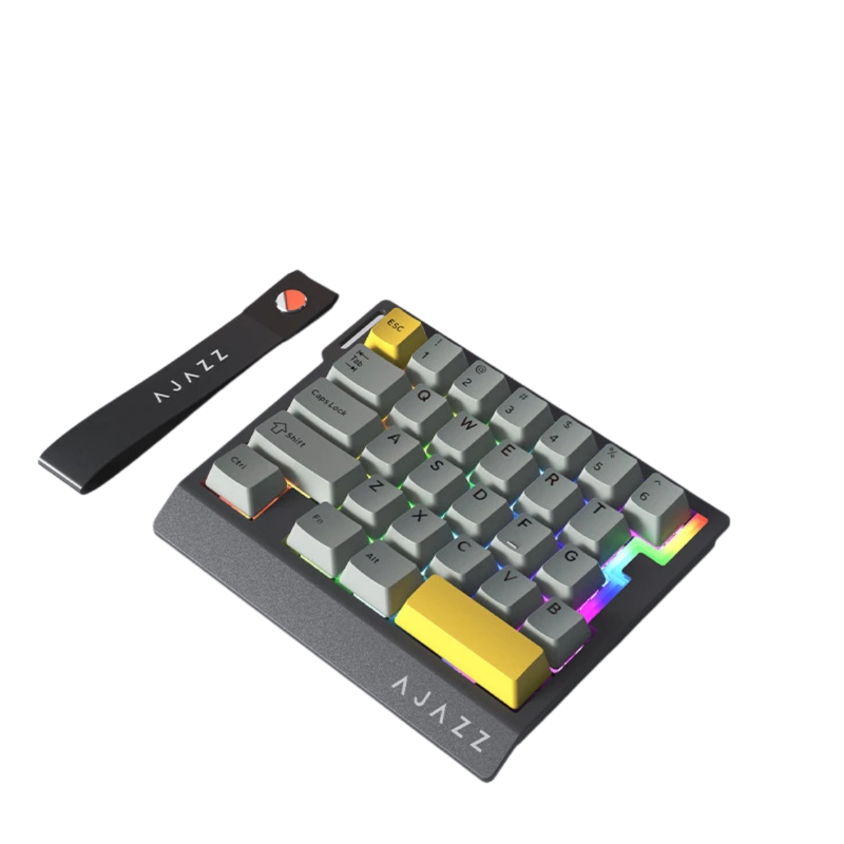 AJAZZ AK029 คีย์บอร์ดเกมมือเดียว 8000Hz แบบมีสายสวิตช์แม่เหล็ก Rapid Trigger RGB คีย์บอร์ดสําหรับ E-sports PC Gamer