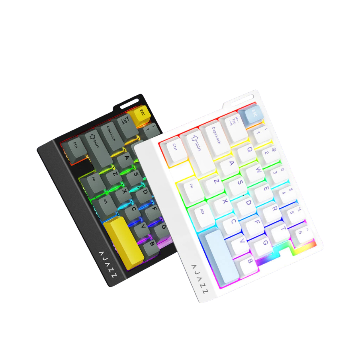 AJAZZ AK029 คีย์บอร์ดเกมมือเดียว 8000Hz แบบมีสายสวิตช์แม่เหล็ก Rapid Trigger RGB คีย์บอร์ดสําหรับ E-sports PC Gamer