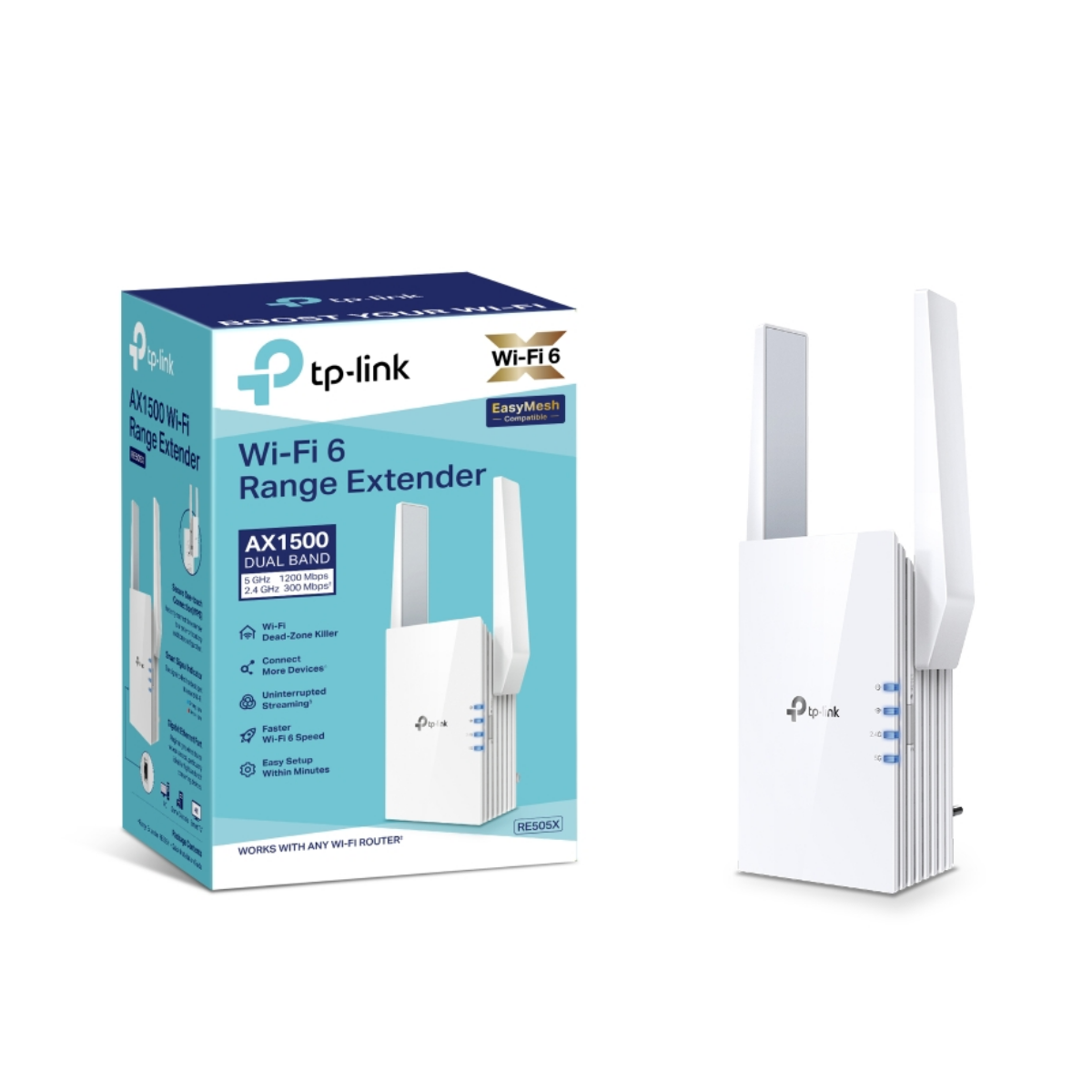 TP-LINK RE505X AX1500 WI-FI RANGE EXTENDER WIFI 6