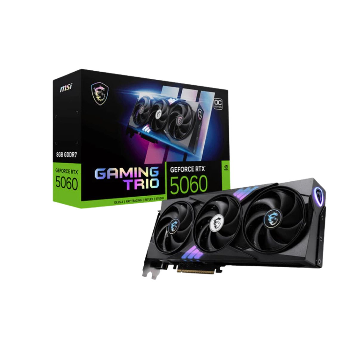 VGA การ์ดจอ MSI RTX 5060 8G GAMING TRIO OC รับประกัน 3 ปี