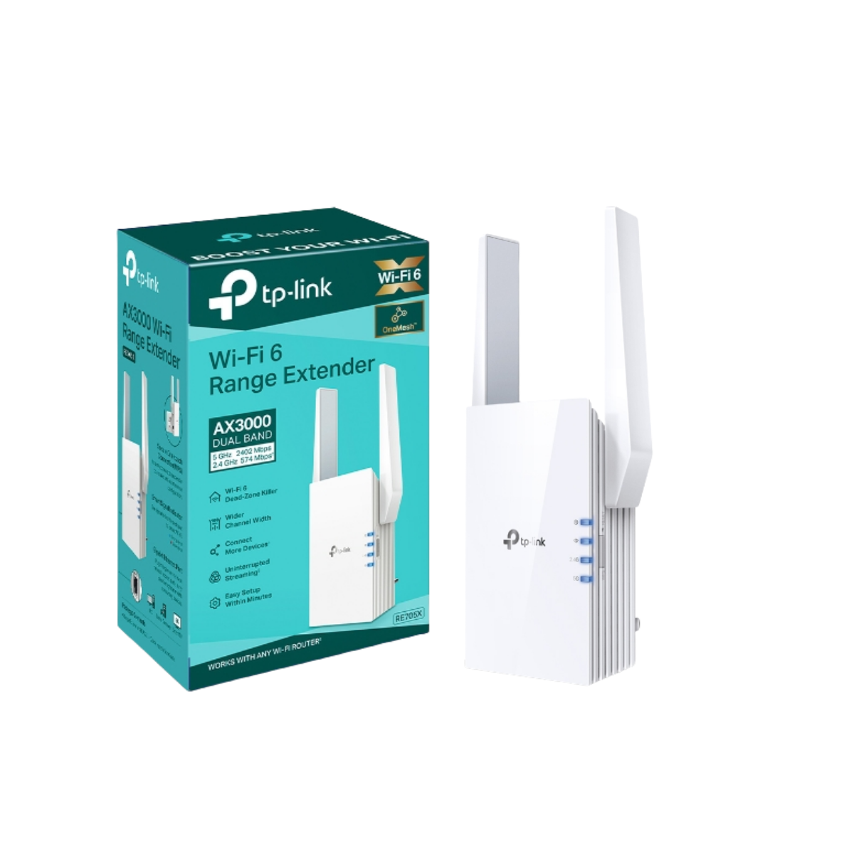 TP-LINK RE705X AX3000 MESH WIFI 6 RANGE EXTENDER