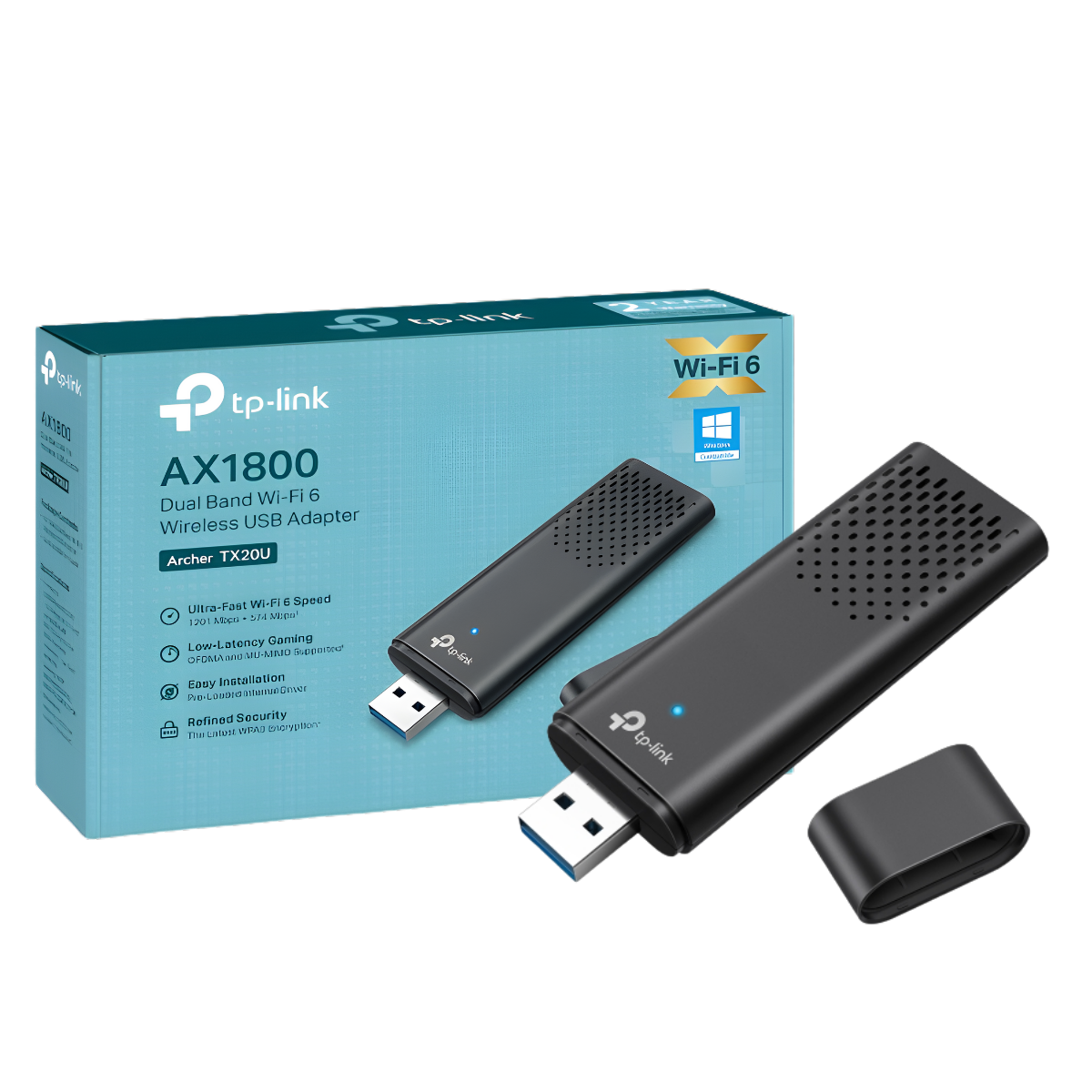 TP-LINK ARCHER TX20U AX1800 Dual Band Wi-Fi 6 Wireless USB Adapter