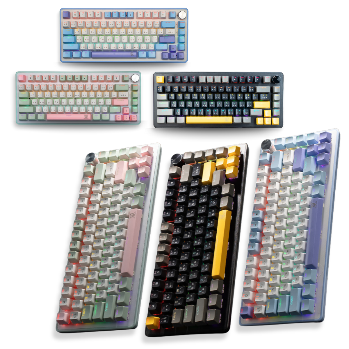 NUBWO X804 Mechanical MINI RGB SIZE 75% RGB ปรับโหมดไฟได้ 11 โหมด มี Macro software