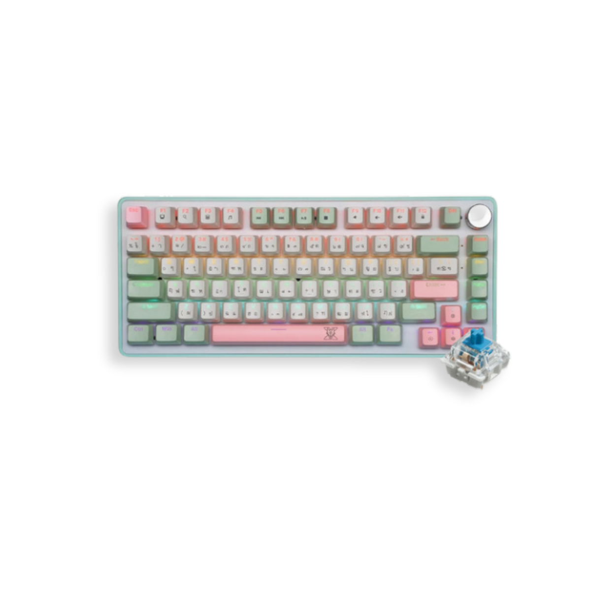 NUBWO X804 Mechanical MINI RGB SIZE 75% RGB ปรับโหมดไฟได้ 11 โหมด มี Macro software