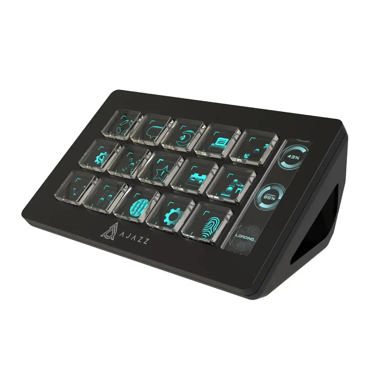 อุปกรณ์เสริมเดสก์ท็อป Ajazz AKP153 Desktop Helper with 15 LCD Switch Blade and LCD Tab Stream Dock