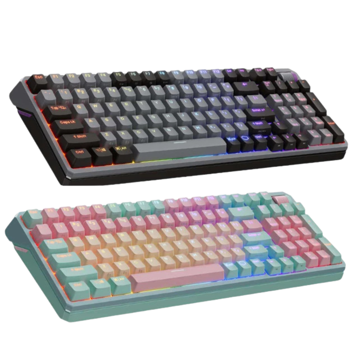 Cooler Master MK770 SPACE GRAY/MACARON Hybrid Wireless Keyboard ประกัน 2 ปี