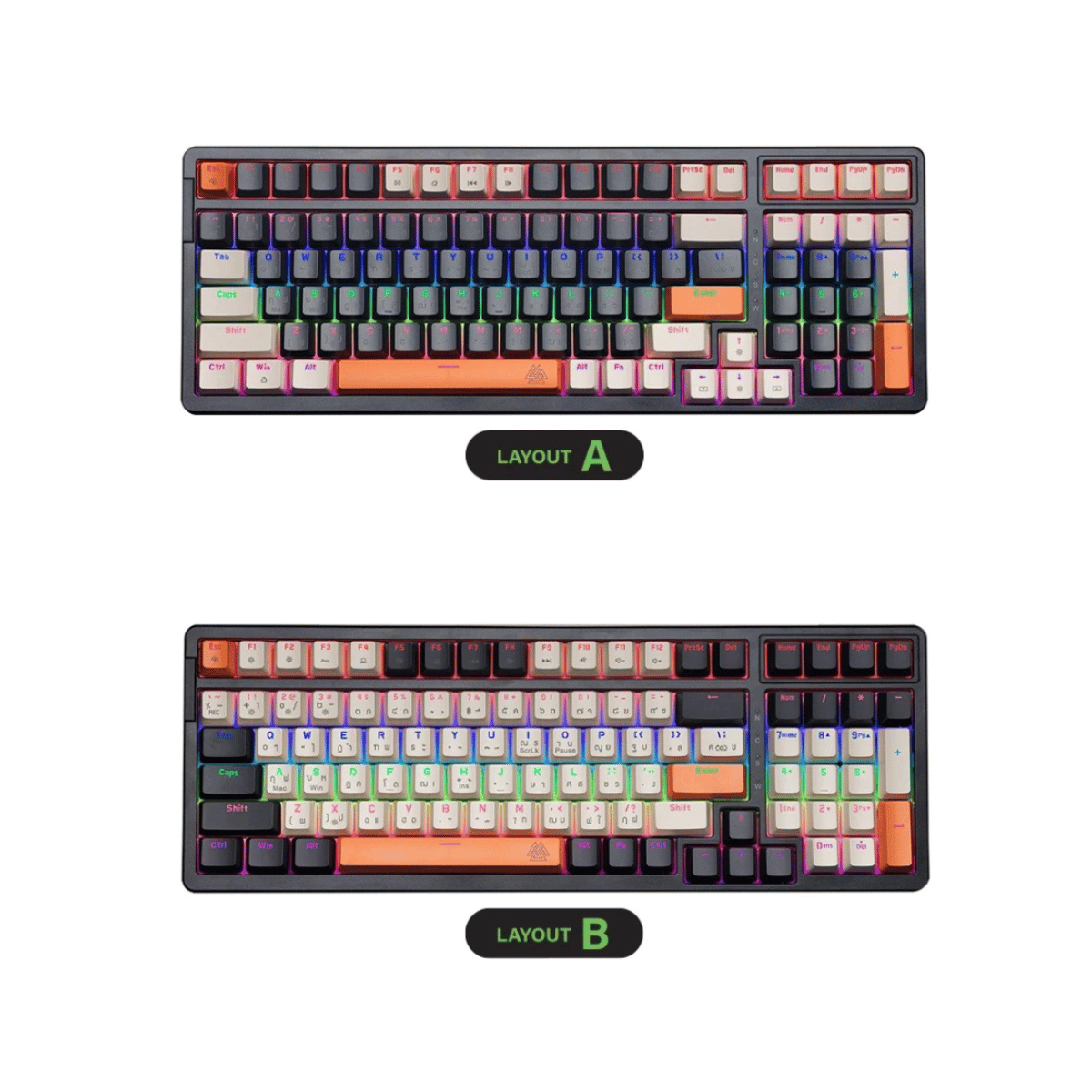 EGA TYPE CMK1 LAYOUT B RED SWITCH CUSTOM MECHANICAL GAMING KEYBOARD รับประกัน 2ปี