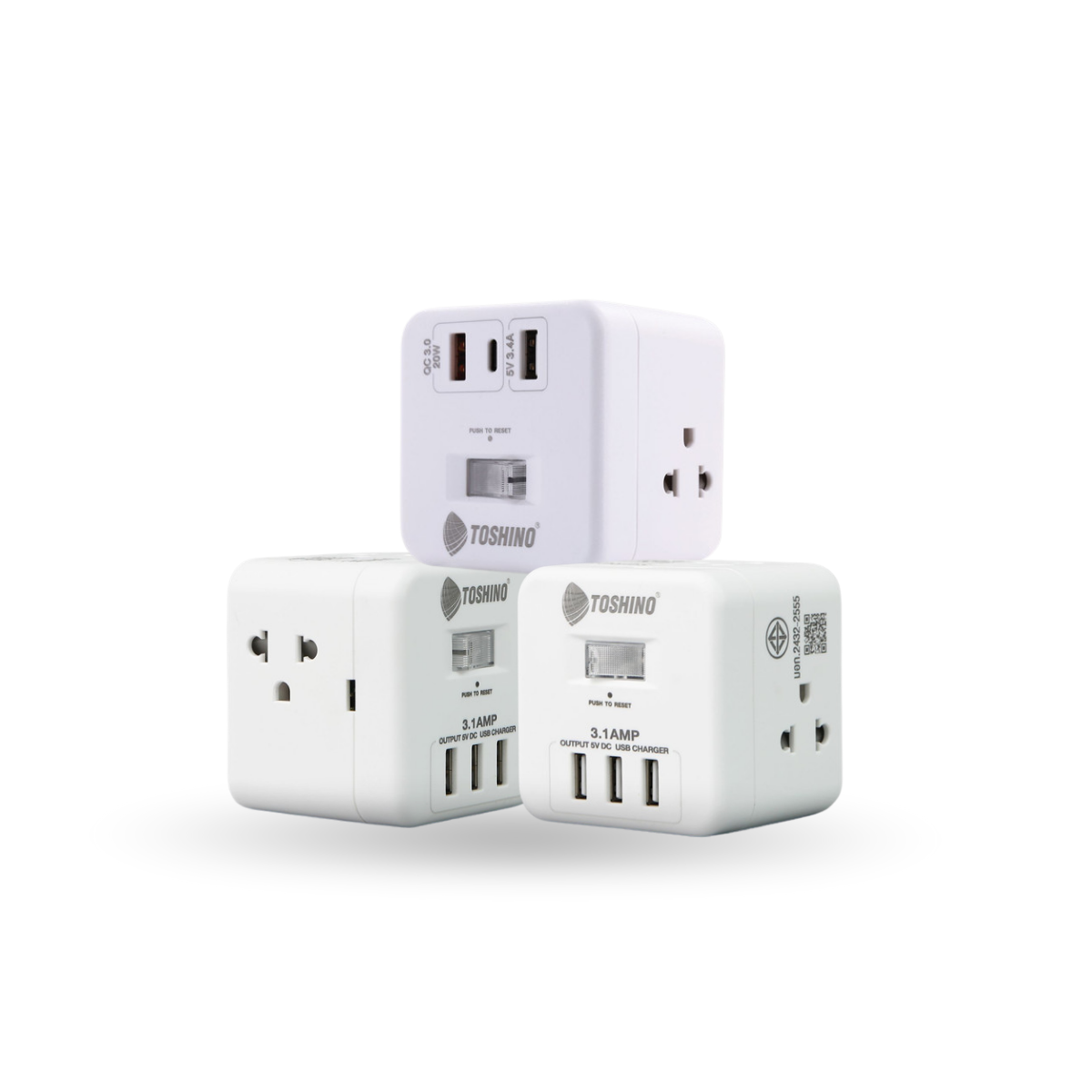 TOSHINO CU20PD/CU43USB/CU42 หัวปลั๊กเเปลง