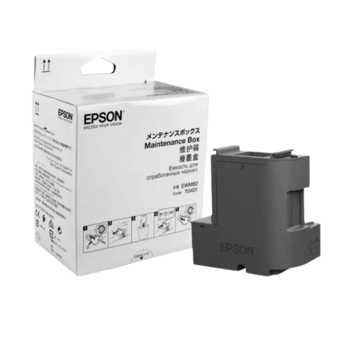 EPSON T04D100 Maintenance Box กล่องฟองน้ำซับหมึก ของแท้ T104D1 กล่องซับหมึก