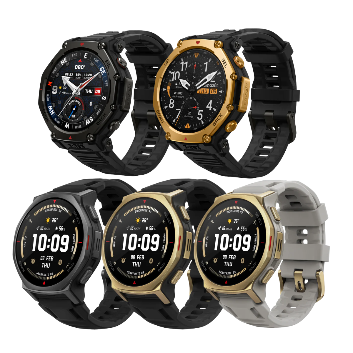 Amazfit สมาร์ทวอทช์ T-Rex 3 Pro 48mm/44mm กันน้ำ 10ATM มาตรฐาน Military รับประกัน 1 ปี