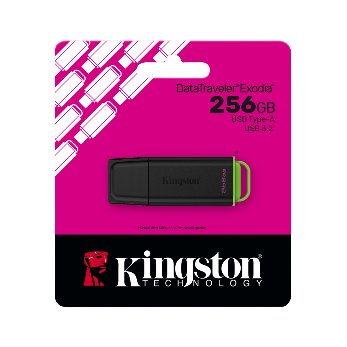 KINGSTON FLASH DRIVE DTXG2 256GB USB 3.2 Gen 1 (Lime Green)