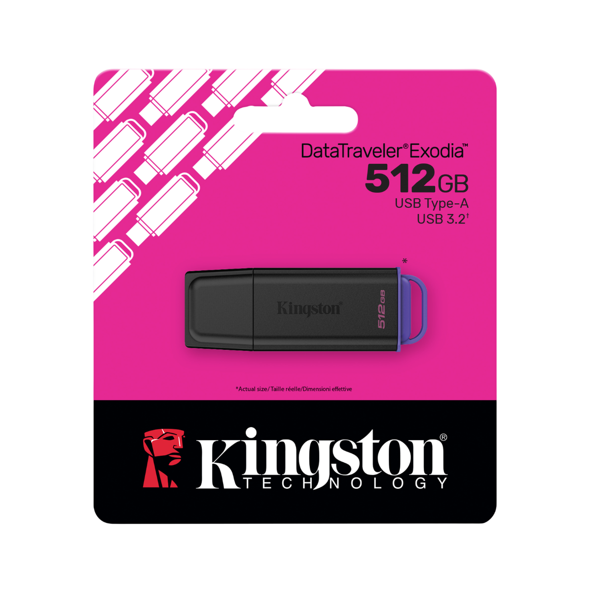 KINGSTON FLASH DRIVE DTXG2 512GB USB 3.2 Gen 1 (Very Violet)