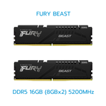 KINGSTON RAM (แรม) FURY BEAST/FURY BEAST(RGB) 8GB-32GB DDR5 LIFETIME WARRANTY