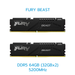 KINGSTON RAM (แรม) FURY BEAST/FURY BEAST(RGB) 8GB-32GB DDR5 LIFETIME WARRANTY