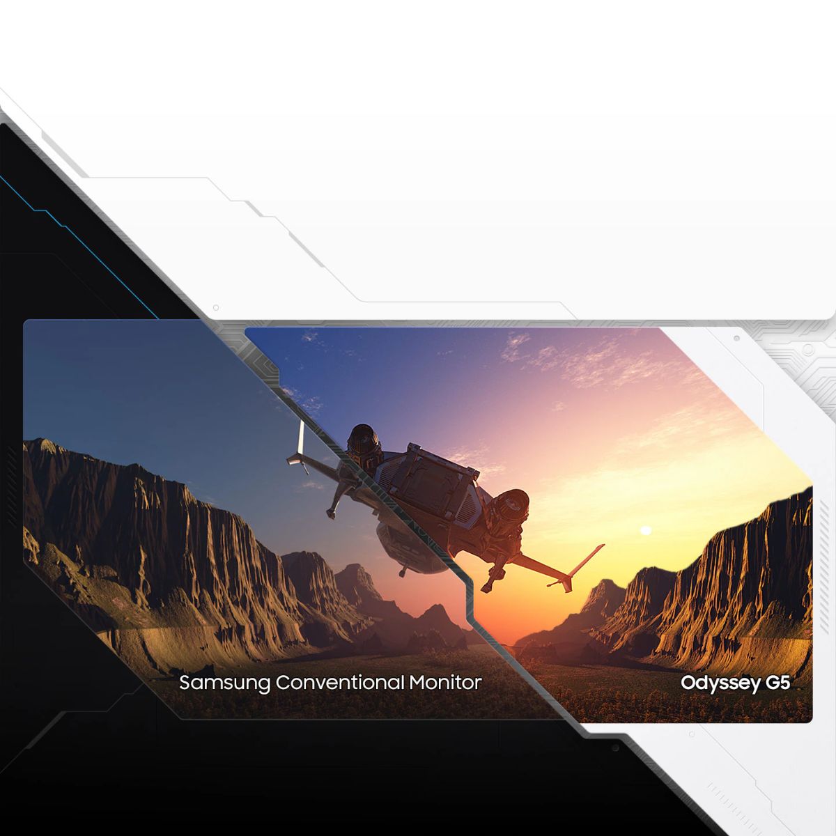 SAMSUNG Gaming Monitor (จอมอนิเตอร์เกมมิ่ง) Odyssey G5 G552C QHD 165Hz LS27CG552EEXXT ประกัน 3 ปี