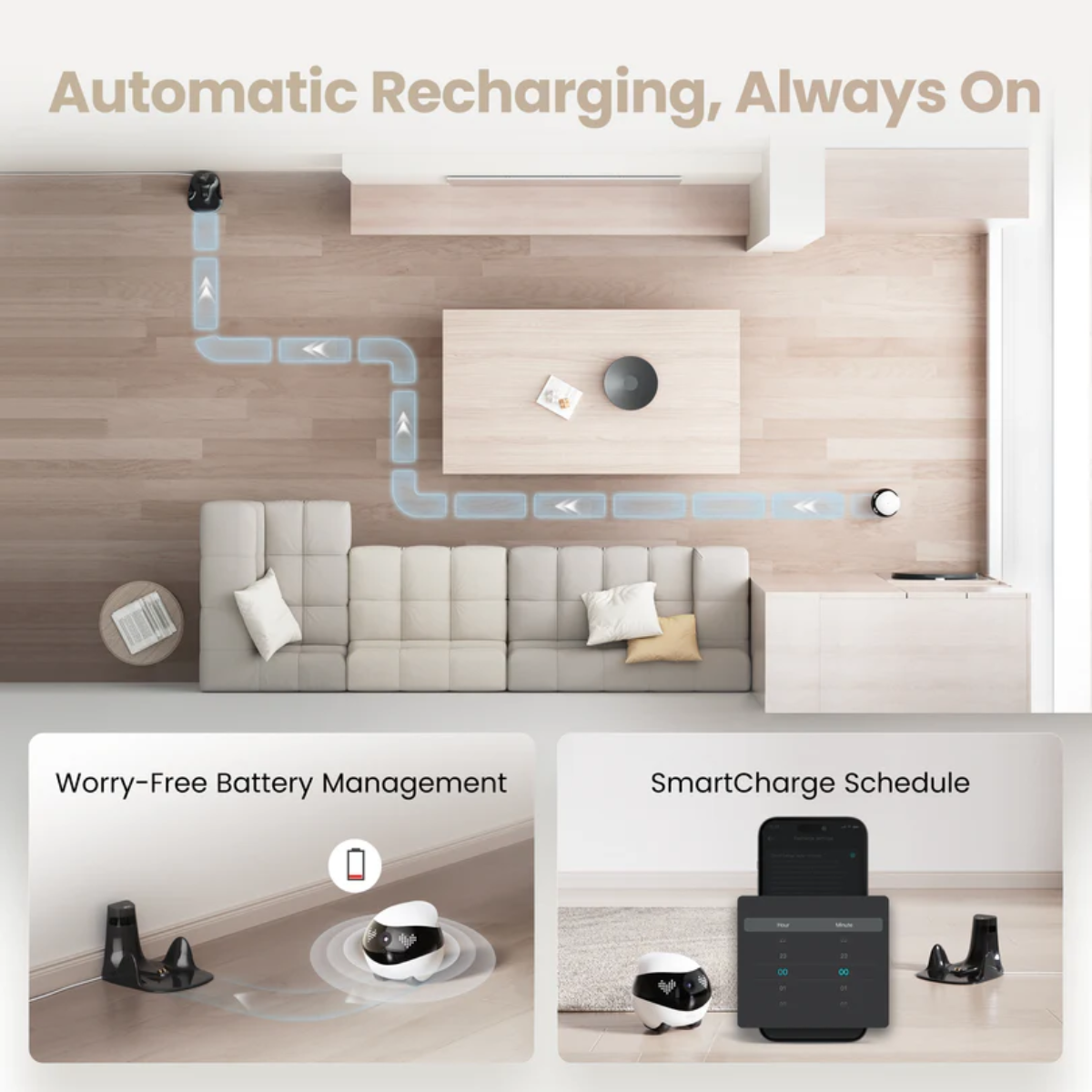 Enabot หุ่นยนต์กล้องวงจรปิด EBO AIR 2 - Dove White ประกัน 1 ปี