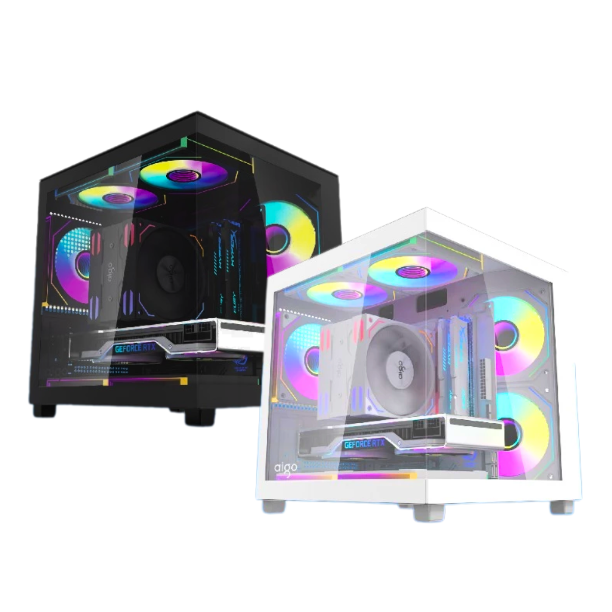 DarkFlash Aigo Gaming Case เคสคอมพิวเตอร์ A275 M-ATX Panorama Tempered Glass รับประกัน 1 ปี