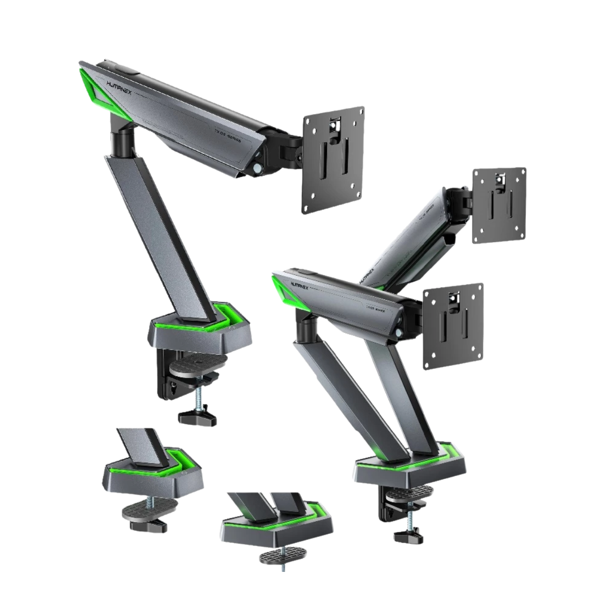 Humanex Monitor Arm(ขาตั้งจอมอนิเตอร์) TX03-1G / TX03-2G Infinity Mirror RGB Lighting รับประกัน 3 ปี