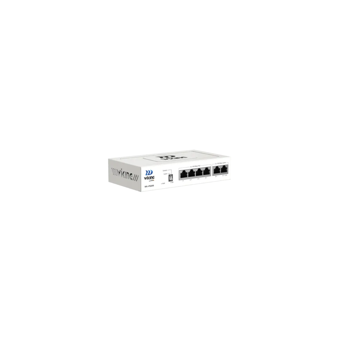 WI-TEK WK-PS206 4x100Mbps PoE Ports | 2x100Mbps RJ45 Uplink Ports รับประกัน 3 ปี