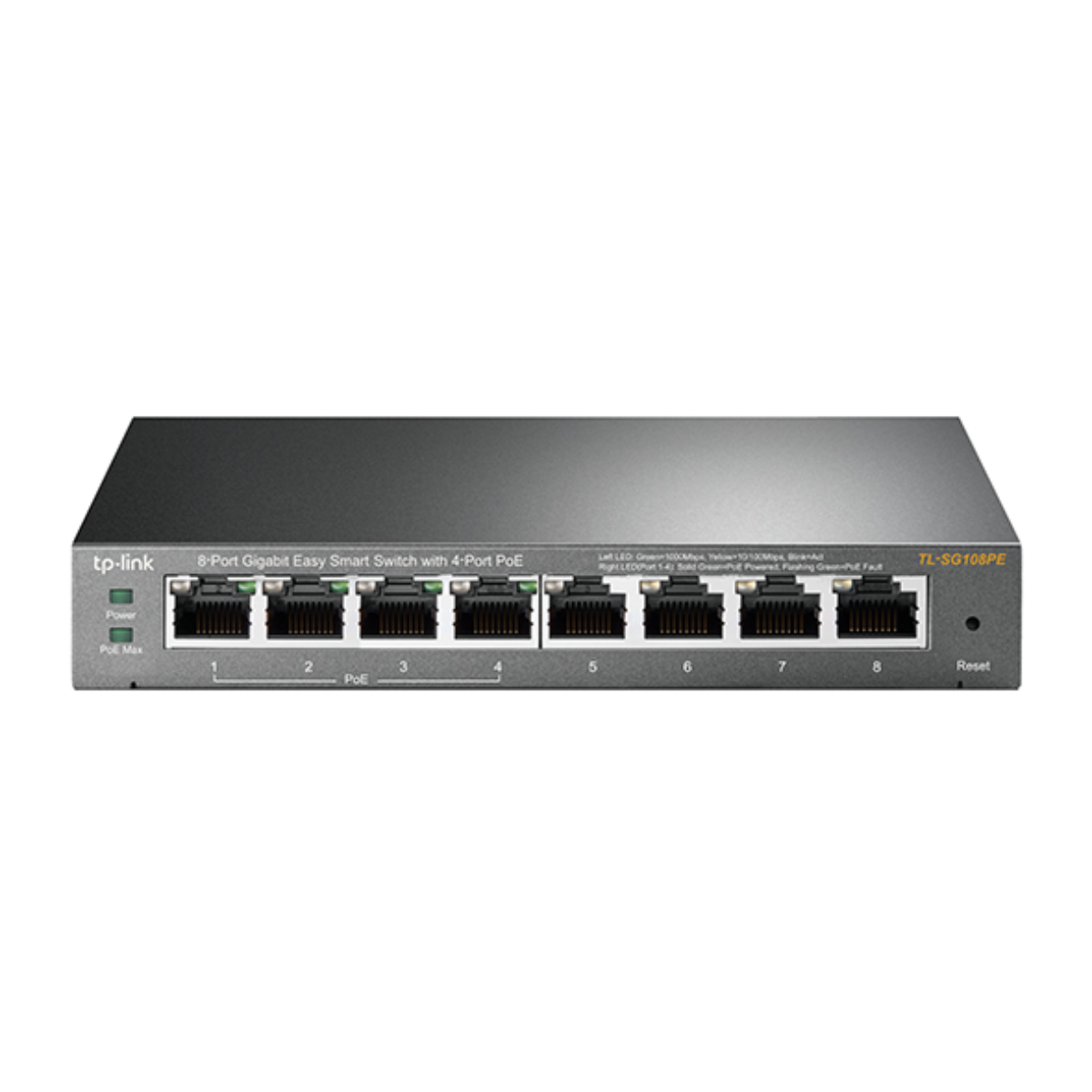 TP-Link TL-SG108PE สวิตช์ 8 พอร์ต Gigabit พร้อม PoE 4 พอร์ต  เสถียร ไม่ต้องเดินสายไฟแยก