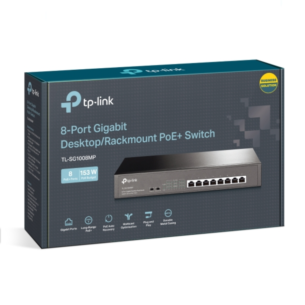 TP-LINK TL-SG1008MP 8-PORT GIGABIT DESKTOP/RACKMOUNT SWITCH WITH 8-PORT POE+ รับประกันศูนย์ไทย