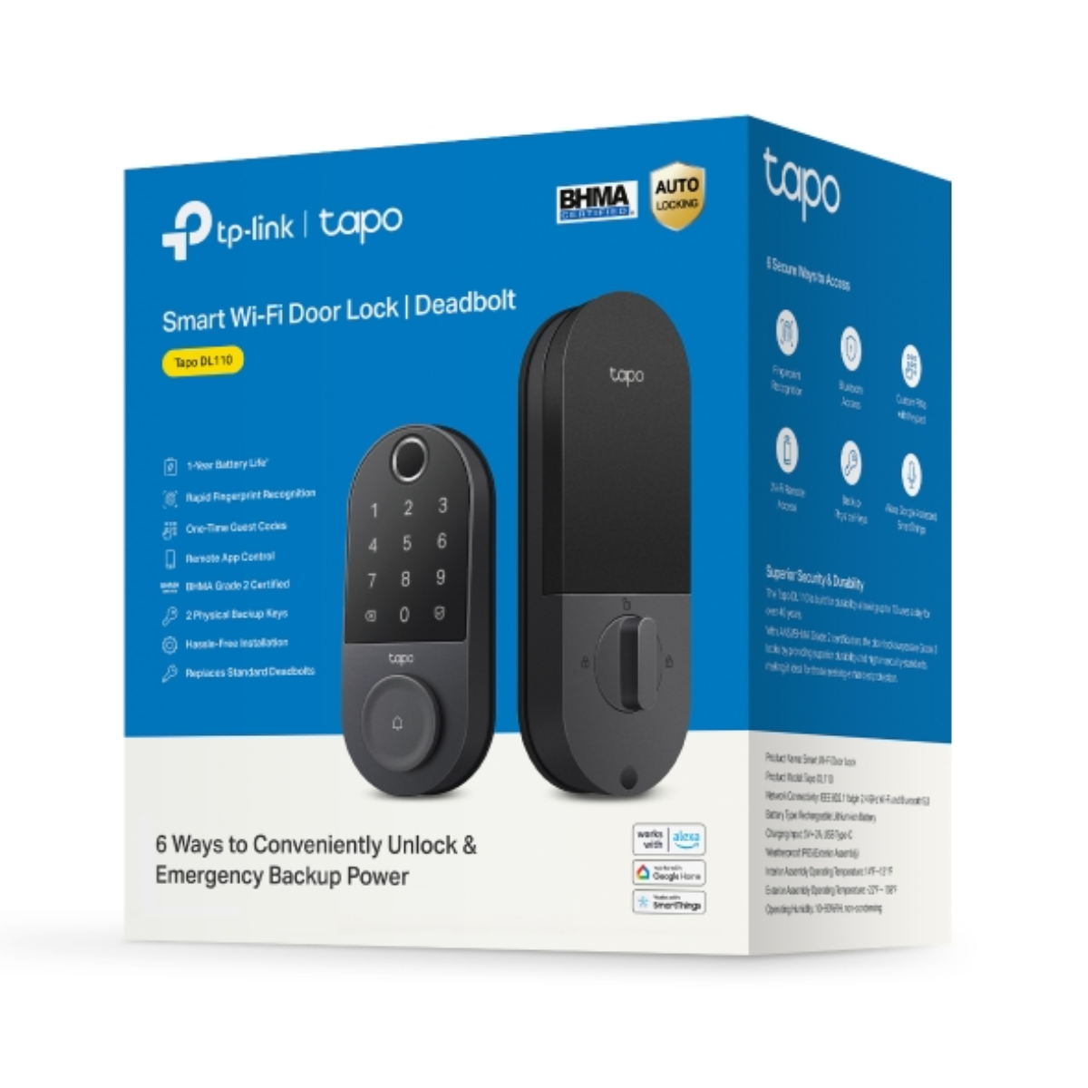 TAPO DL110 กลอนประตูอัจฉริยะ เห็นผู้มาเยือนผ่านมือถือได้ทันที ติดตั้งง่าย ปลอดภัยสูงสุด