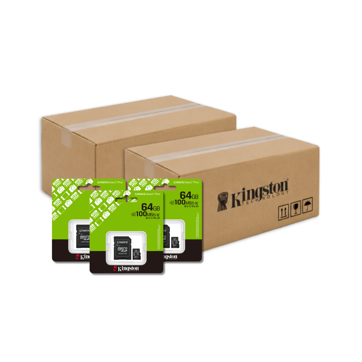KINGSTON SANDISK MICRO SD (ไมโครเอสดี) CANVAS SELECT PLUS 64GB BIG PACKS 100-500pcs LIFETIME WARRANTY
