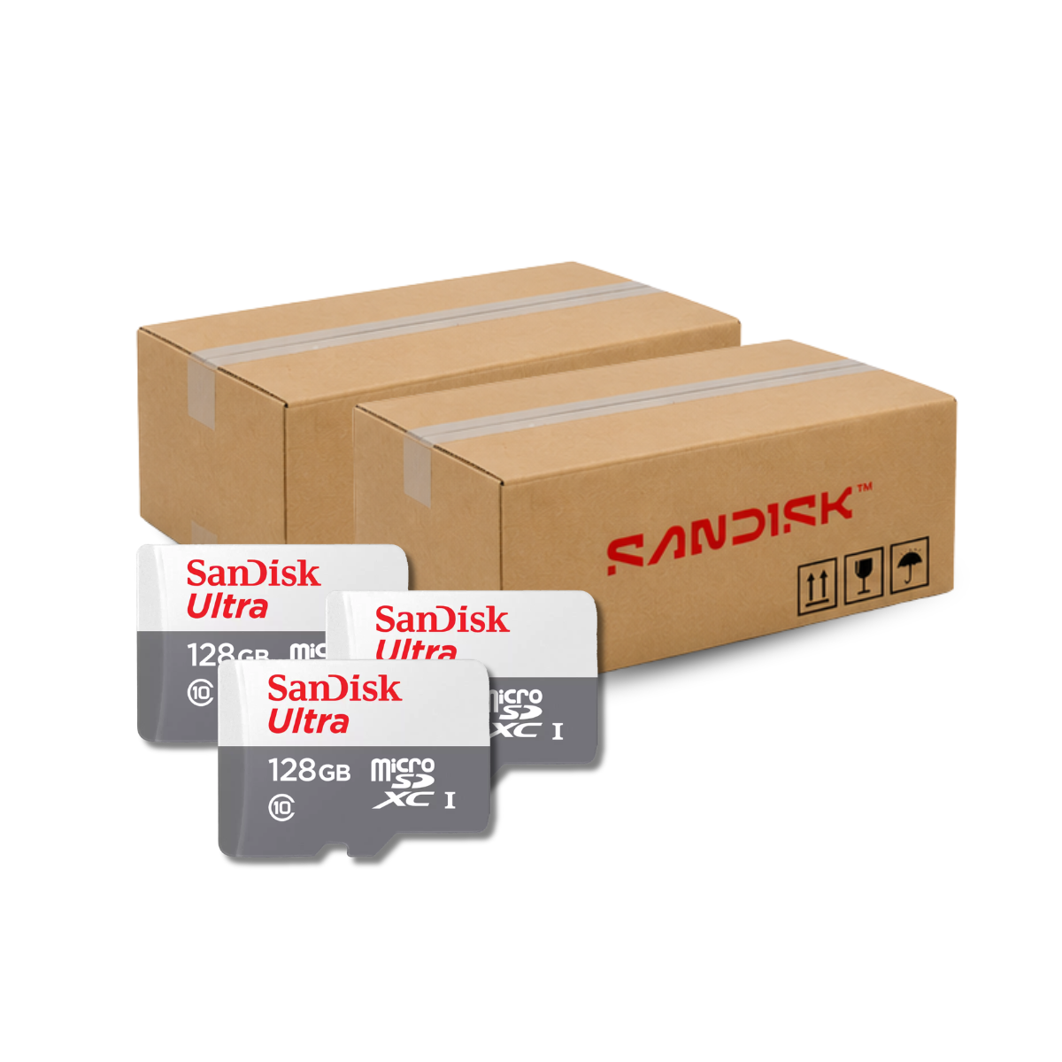 SANDISK MICRO SD (ไมโครเอสดีการ์ด) ULTRA 128GB BIG PACKS 100-500pcs (SDSQUNR) WARRANTY 7 YEARS