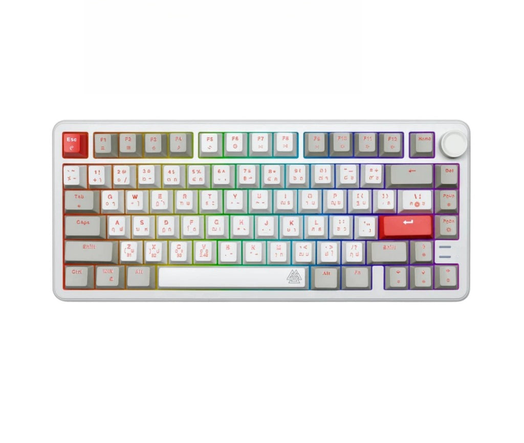 EGA TYPE CMK10 Off White 75%  Hot Swap 5 Pin Mechanical Full RGB มาพร้อม Knob ประกันศูนย์ 2 ปี