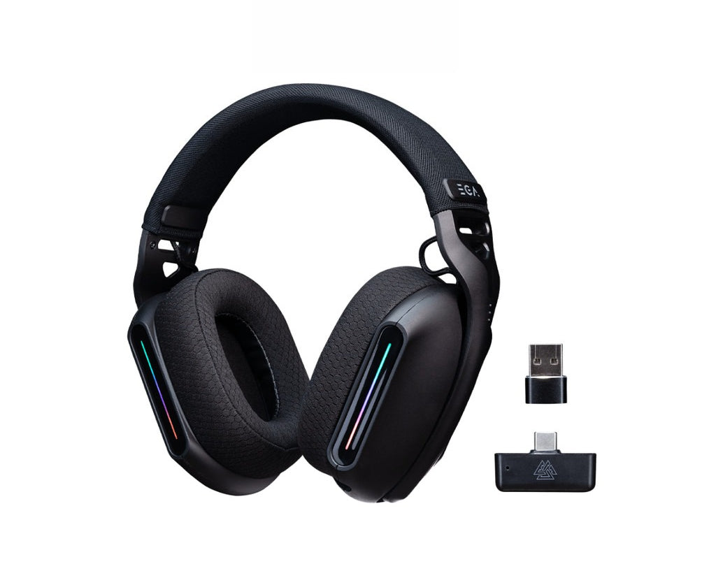EGA TYPE H16 GAMING HEADSET หูฟังเกมมิ่งไร้สาย BT, WIRELESS, AUX 3.5 มีไฟ RGB ประกัน 2ปี