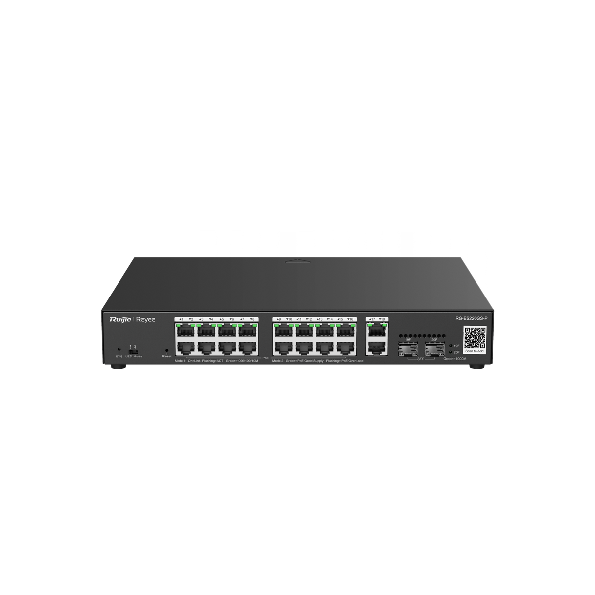 Ruijie Reyee RG-ES220GS-LP/RG-ES220GS-P 20-Gigabit Port Smart Cloud Managed PoE Switch