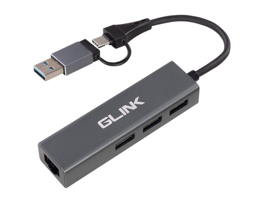 Glink Type-C to USB 3.0 4IN1 Ethernet 10/100/1000Mbps GLK-GL051 รับประกัน 1 ปี