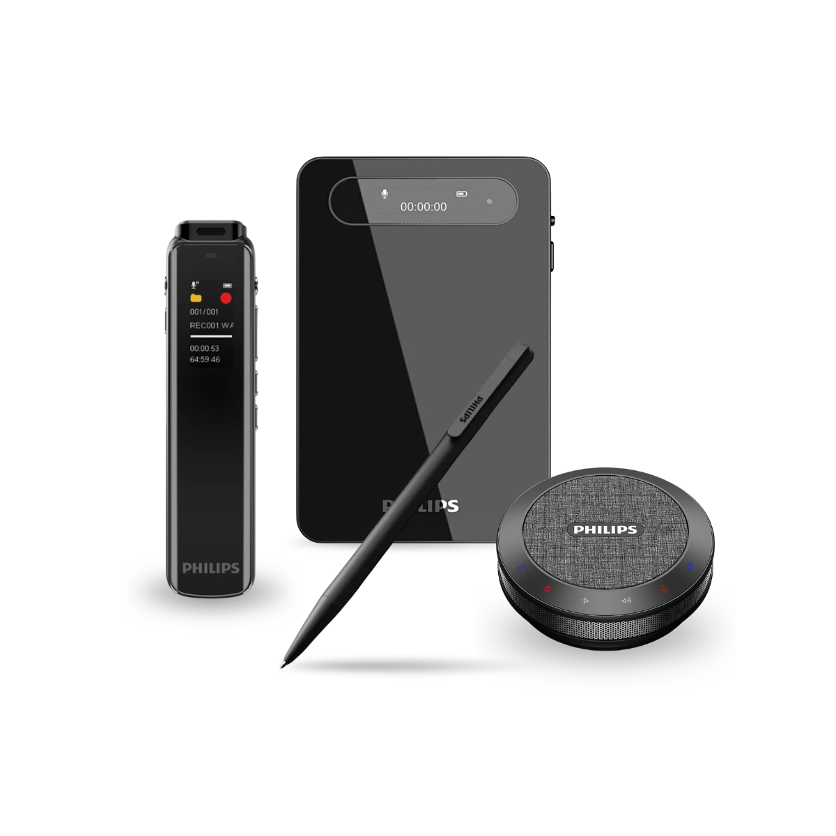 PHILIPS VOICE RECORDER/SPEAKERPHONE (เซ็ตการประชุม) VTR5010/VTR5910/PSE0401/VTR7900 WARRANTY 1 Y.