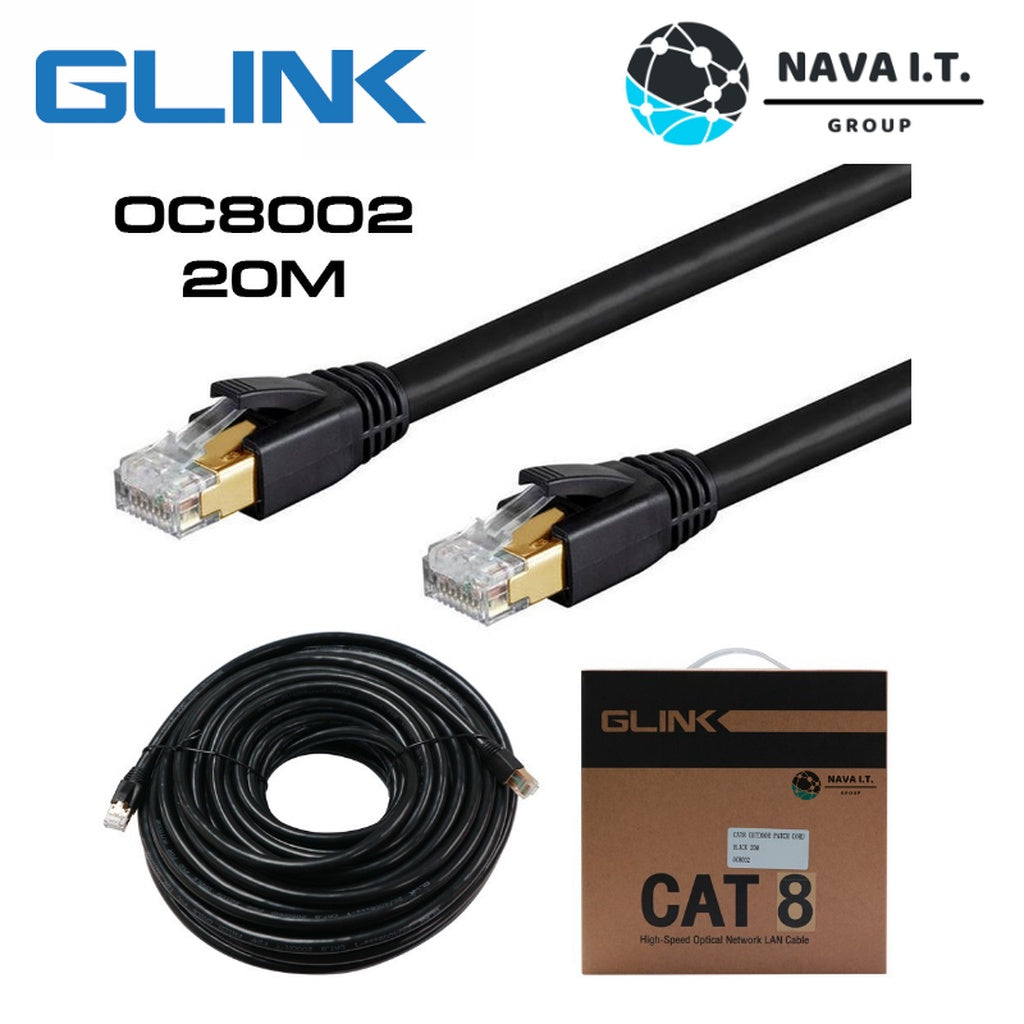 GLINK IC8001 2M IC8002 3M IC8003 5M IC8001 20M CAT8 LAN CABLE สายแลน ประกันศูนย์ 1ปี