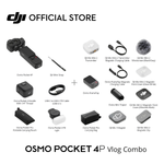 DJI Osmo Pocket 4P Standard Combo กล้องถ่ายถาพนิ่งเเละวิดีโอ  4K/240fps ความจำในตัว 103GB ประกัน 1 ปี