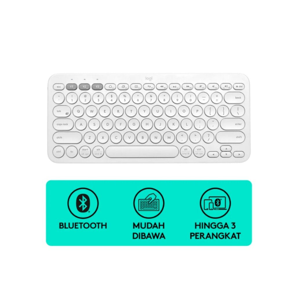 LOGITECH K380 WHITE MULTI-DEVICE BLUETOOTH KEYBOARD