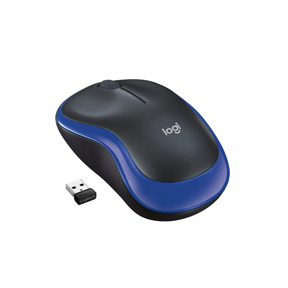 LOGITECH M185 สีน้ำเงิน WIRELESS MOUSE เม้าส์ไร้สาย