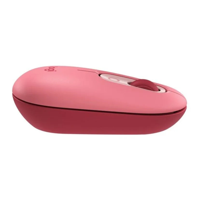 LOGITECH POP MOUSE สีแดง HEARTBREAKER WIRELESS MOUSE พร้อมอิโมจิปรับแต่งได้