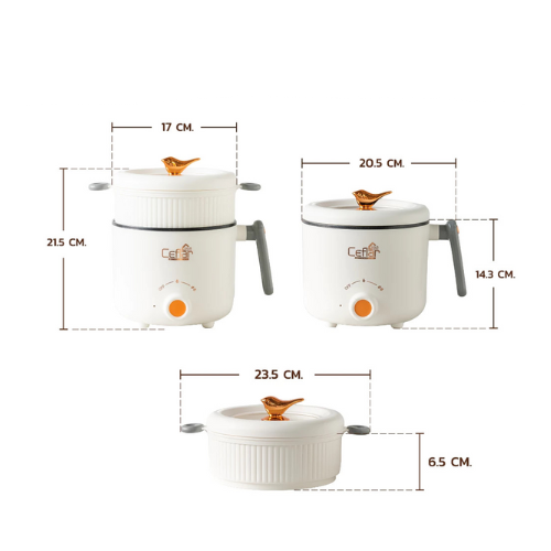 CEFLAR CG-08 หม้อไฟฟ้าอเนกประสงค์มินิ 1L ปรับความร้อนได้ 2 ระดับ