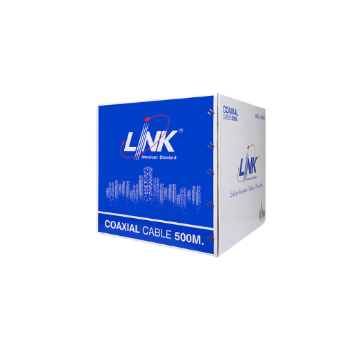 LINK CB-0106A-WH สาย RG6 Indoor Cable Shield 95% White Jacket 500m