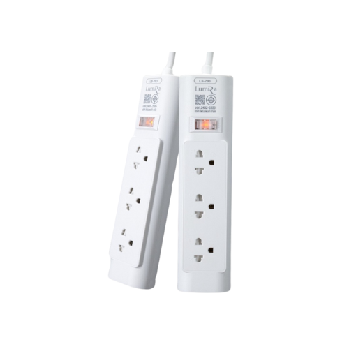 LUMIRA LS-703 1 FREE 1 3M ปลั๊กไฟ 3 เต้ารับ สวิตช์รวม มีม่านนิรภัย มีมอก.