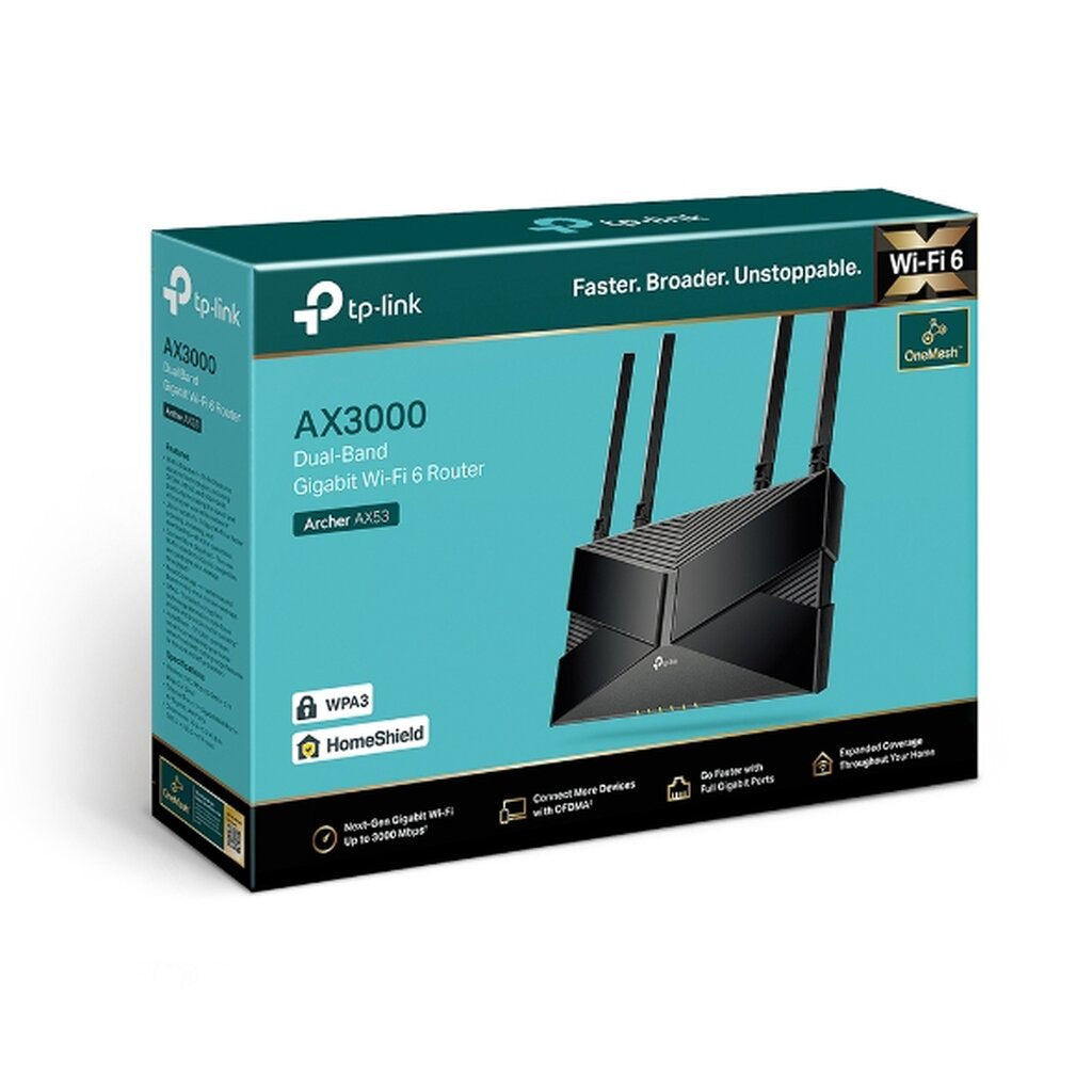 TP-LINK ARCHER AX53 NEW AX3000 DUAL BAND GIGABIT WI-FI 6 ROUTER