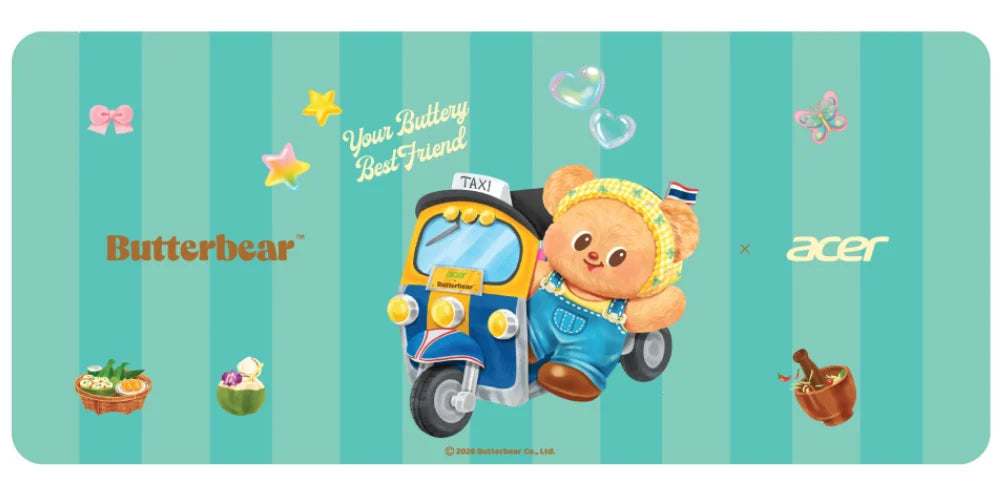 Acer แผ่นรองเมาส์ Mouse Pad Butterbear ขนาด 88*39cm