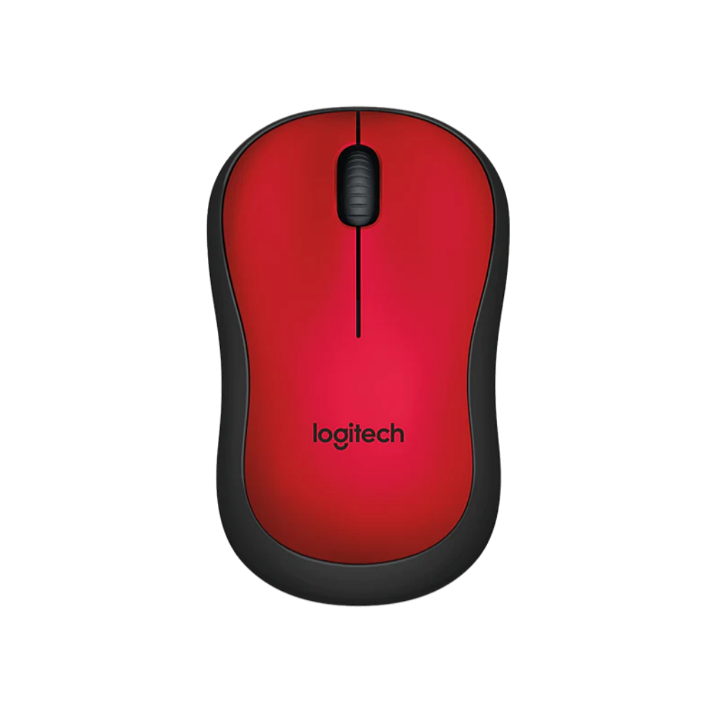 LOGITECH รุ่น M221 สีแดง RED SILENT WIRELESS MOUSE เงียบไร้เสียง